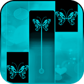 blue Glitter ButterFly piano pink 2020 Apk