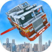 Flying Robot Fire Truck Game Apk