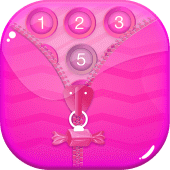 Pink Zip Lock Screen Apk