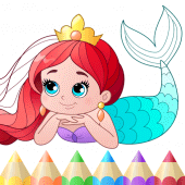 Mermaid coloring book gradient Apk