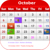 Canada Calendar 2024 Apk