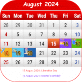 South Korean Calendar 2024 Apk