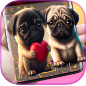 Cute pug dog keyboard Apk