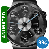 Brushed Metal HD Watch Face & Clock Widget Apk