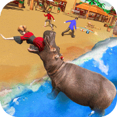 Angry Hippo Attack Simulator-City & Beach Attack Apk