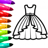 Glitter Dress Coloring Book Apk