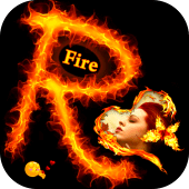 Fire Text Photo Frame Apk