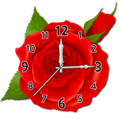 Rose clock live wallpaper free Apk