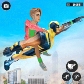 Flying Hero Light Speed Robot-City Rescue Mission Apk