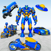 Police Flying Limo Robot Wars Apk