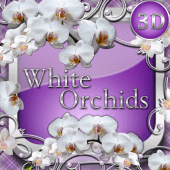 White Orchids 3D Next Launcher theme Apk