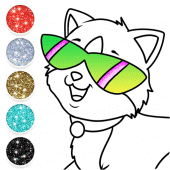 Cute Kitty Coloring Glitter Apk