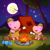 Hippo Family: Mountain Camping Apk