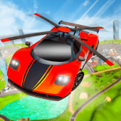 Futuristic Transporter Car Flying Driving Flight Apk