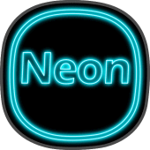 Neon icon pack ligth Blue theme  top to 2019 Apk