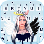 Devil Angel Girl Keyboard Background Apk