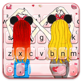 Best Friend Bow Girls Keyboard Theme Apk