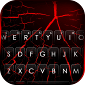 Black Red Crack Keyboard Background Apk