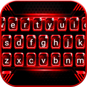 Black Red Tech Keyboard Theme Apk