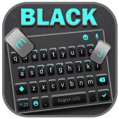 Black 3D SMS Keyboard Background Apk