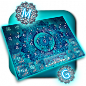 Blue Galaxy Mandala Keyboard Theme Apk