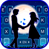 Blue Moon Couple Keyboard Background Apk