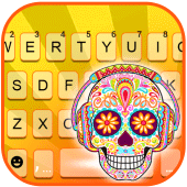 Brazil Music Skull Keyboard Background Apk