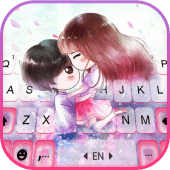 Couple Love Anime Keyboard Background Apk