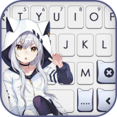 Cute Cat Girl Keyboard Background Apk