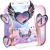 Cute Galaxy Wings Keyboard Theme Apk