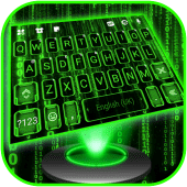 Digital Neon Matrix Keyboard Background Apk