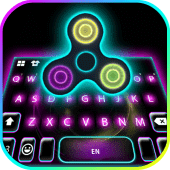 Neon Fidget Spinner Keyboard Background Apk