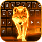 Fiery Wolf Keyboard Background Apk