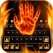 Fire Hand Keyboard Background Apk