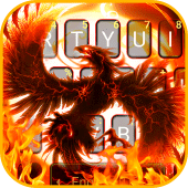 Flaming Fire Phoenix Keyboard Theme Apk