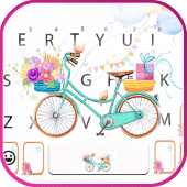 Flower Bicycle Keyboard Background Apk