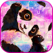 Galaxy Cute Panda Keyboard Theme Apk