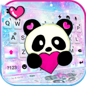 Galaxy Heart Panda Theme Apk