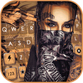 Gangsta Tattoo Girl Keyboard Background Apk