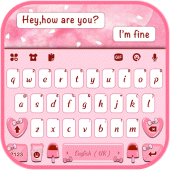 Girly Pink SMS Keyboard Background Apk