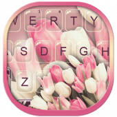 Girly Pink Tulip Keyboard Theme Apk