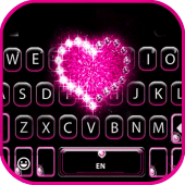 Glitter Heart Live Keyboard Background Apk