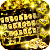 Golden Diamonds Keyboard Background Apk