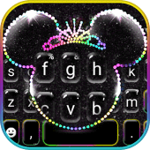 Silver Glitter Minny Keyboard Theme Apk