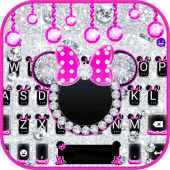 Diamond Pink Minnies Keyboard Apk