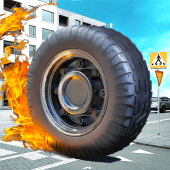 Crazy Tire - Reach the Moon Apk