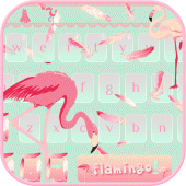 Pink flamingo Keyboard Theme Apk