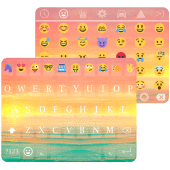 Beach Sunset Theme - Emoji Keyboard Wallpaper Apk