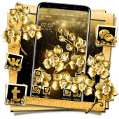 Luxury Gold Flower Theme Apk