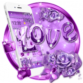 Purple Diamond Theme Love Apk